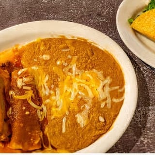 One Beef Enchilada, One Tamale & Beef Taco