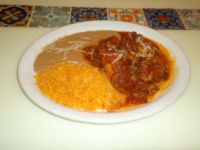Two Tamales with Chile Con Carne.