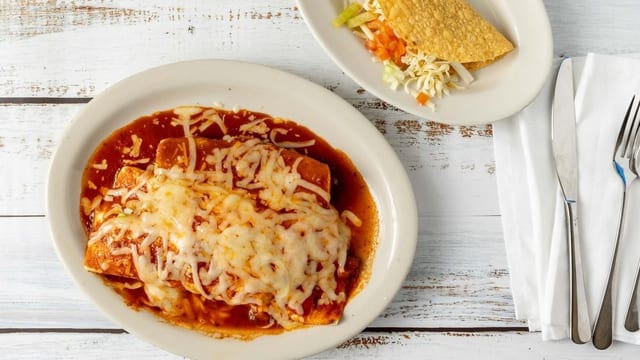 One Beef Taco, One Burrito & One Beef Enchilada.