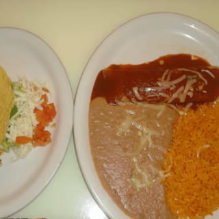 One Beef Taco & One Beef Enchilada